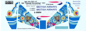 1/144 Scale Decal British Airways 757 Nalanji Dreaming
