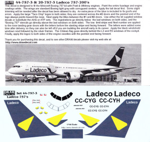 1/144 Scale Decal Ladeco 757-200