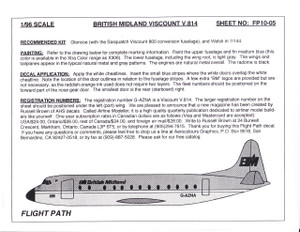 1/96 Scale Decal British Midland Viscount 800