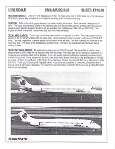 1/100 Scale Decal Viva Air DC9-30