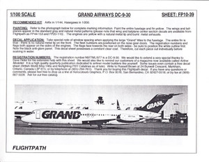1/100 Scale Decal Grand Airways DC9-30
