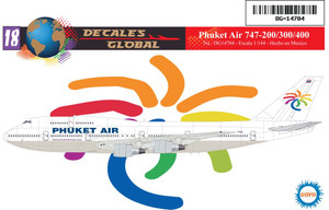 1/144 Scale Decal Phuket Airlines 747-200 / 300 / 400