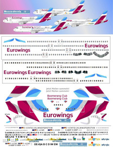 1/144 Scale Decal Eurowings A-319 / A-320