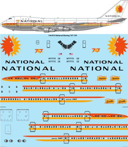 1/144 Scale Decal National 747-100
