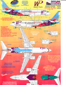 1/144 Scale Decal Western Pacific 737-300 COLORADO SPRINGS