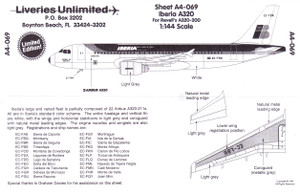 1/144 Scale Decal Iberia A-320