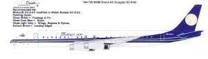 1/144 Scale Decal Grand Airways DC8-62