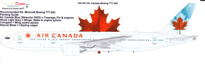 1/144 Scale Decal Air Canada 777-200