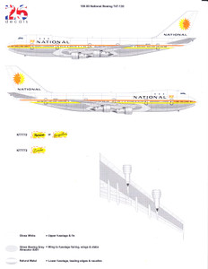 1/100 Scale Decal National 747-100