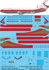 1/144 Scale Decal World Airways DC-10