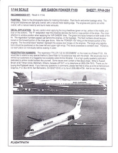 1/144 Scale Decal Air Gabon F-100