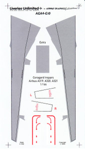 1/144 Scale Decal Coroguard A-320 / A-321