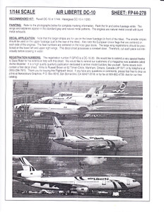1/144 Scale Decal Air Liberte DC-10