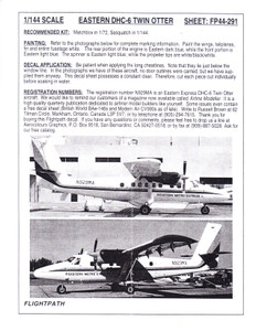 1/144 Scale Decal Eastern Metro Express Twin Otter