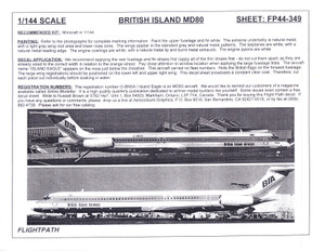 1/144 Scale Decal British Island Airways MD-80