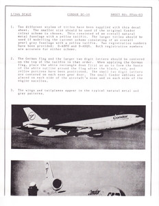 1/144 Scale Decal Condor DC-10