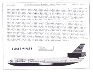 1/144 Scale Decal United Airlines DC-10