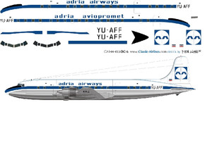 1/144 Scale Decal Adria Airways DC-6