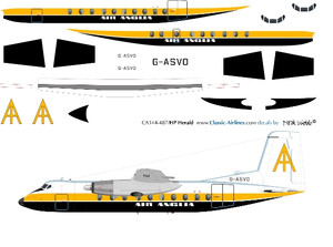 1/144 Scale Decal Air Anglia Herald