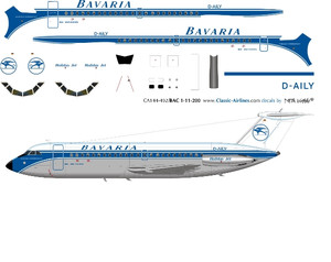 1/144 Scale Decal Bavaria BAC-111