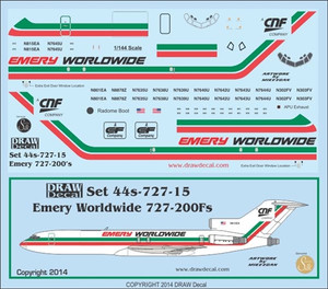 1/144 Scale Decal Emery Worldwide 727-200
