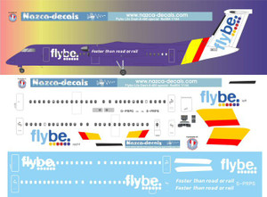 1/144 Scale Decal flybe DASH-8-400 PURPLE
