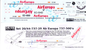 1/144 Scale Decal Air Europa 737-300
