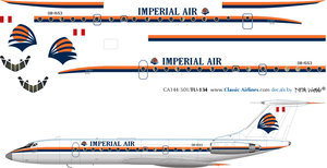 1/144 Scale Decal Imperial Air TU-134
