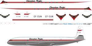 1/144 Scale Decal Canadian Pacific Comet