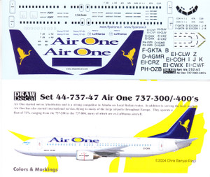 1/144 Scale Decal Air One 737-300 / 400