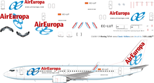 1/200 Scale Decal Air Europa 737-800