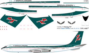 1/200 Scale Decal Donaldson 707