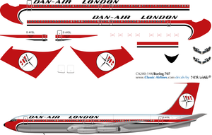 1/200 Scale Decal Dan-Air London 707