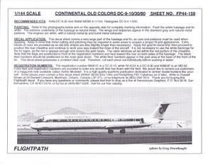 1/144 Scale Decal Continental DC9-10 / 30 MD-80