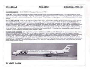 1/144 Scale Decal AOM MD-83