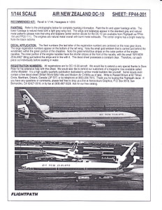 1/144 Scale Decal Air New Zealand DC10-30