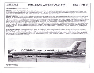 1/144 Scale Decal Royal Brunei F-100