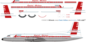 1/200 Scale Decal Capital Airlines Britannia