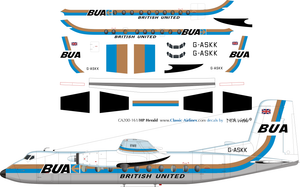 1/200 Scale Decal BUA - British United Herald