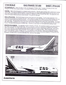 1/144 Scale Decal EAS France 737-300
