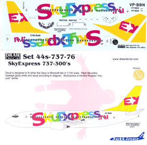 1/144 Scale Decal SkyExpress 737-300