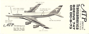 1/144 Scale Decal Transamerica DC8-73 / 747