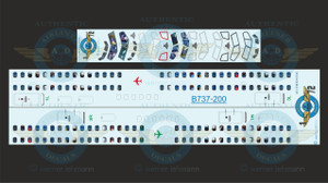 1/72 Scale Decal 737-200 LIFELIKE Cockpit & Windows