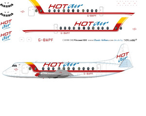 1/144 Scale Decal Hot Air Viscount 800