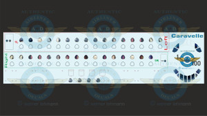 1/100 Scale Decal Caravelle LIFELIKE Cockpit & Windows