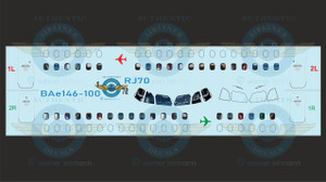 1/72 Scale Decal BAe 146-100 / RJ-70 LIFELIKE Cockpit & Windows