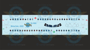 1/72 Scale Decal BAe 146-300 / RJ-100 LIFELIKE Cockpit & Windows