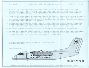 1/72 Scale Decal Northwest Airlink Dash-8