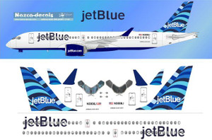 1/144 Scale Decal Jet Blue A-220