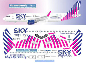 1/144 Scale Decal Sky Express A-320 NEO